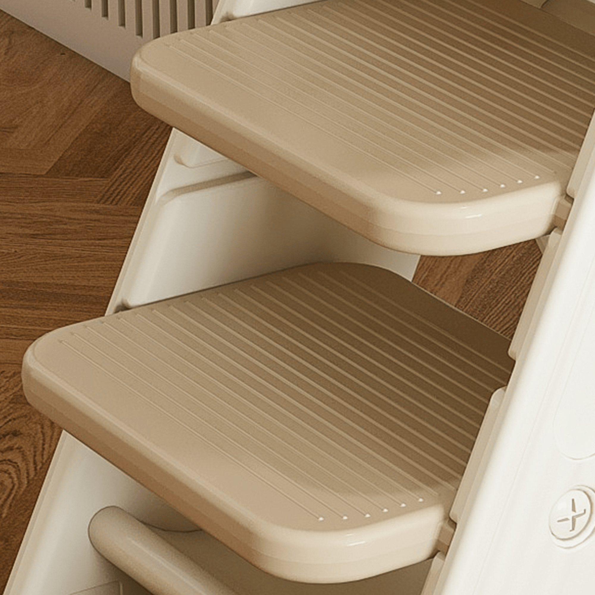 Bellemave® 3 - in - 1 Convertible Toddler Step Stool, Adjustable Height Toddler Tower, children's step stool with Safety Fence & Removable Dining Tray - Bellemave