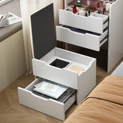 Bellemave® 3 in 1 Vanity Desk with Flip Top Mirror and 3 Drawers - Bellemave