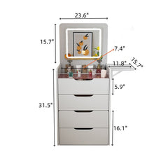 Bellemave® 3 - in - 1 Vanity Set with 3 Drawers and Lights, Hidden Panel and Hidden Stool - Bellemave