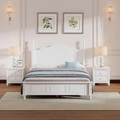 Bellemave® 3 - Pieces Bedroom Sets,Wood Platform Bed and Two Nightstands - Bellemave