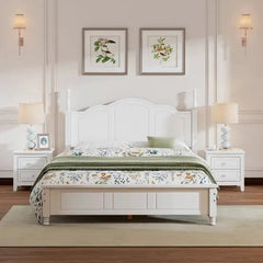 Bellemave® 3 - Pieces Bedroom Sets,Wood Platform Bed and Two Nightstands - Bellemave