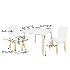 Bellemave® 3 Pieces Toddler Table and Chair Set - Bellemave