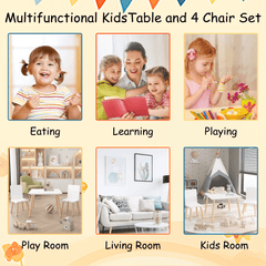 Bellemave® 3 Pieces Toddler Table and Chair Set - Bellemave