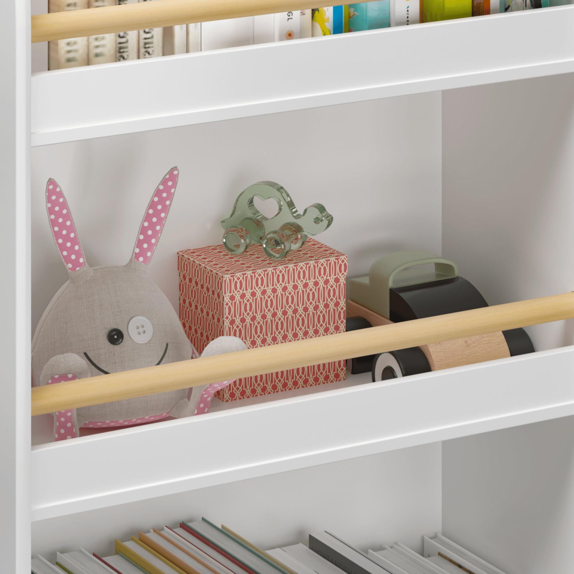 Bellemave® 3 - Tier Bookcase, Book Organizer, Toy Storage Cabinet Organizer - Bellemave
