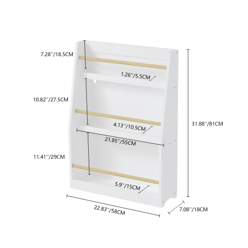 Bellemave® 3 Tier Kids Book Shelf - Bellemave