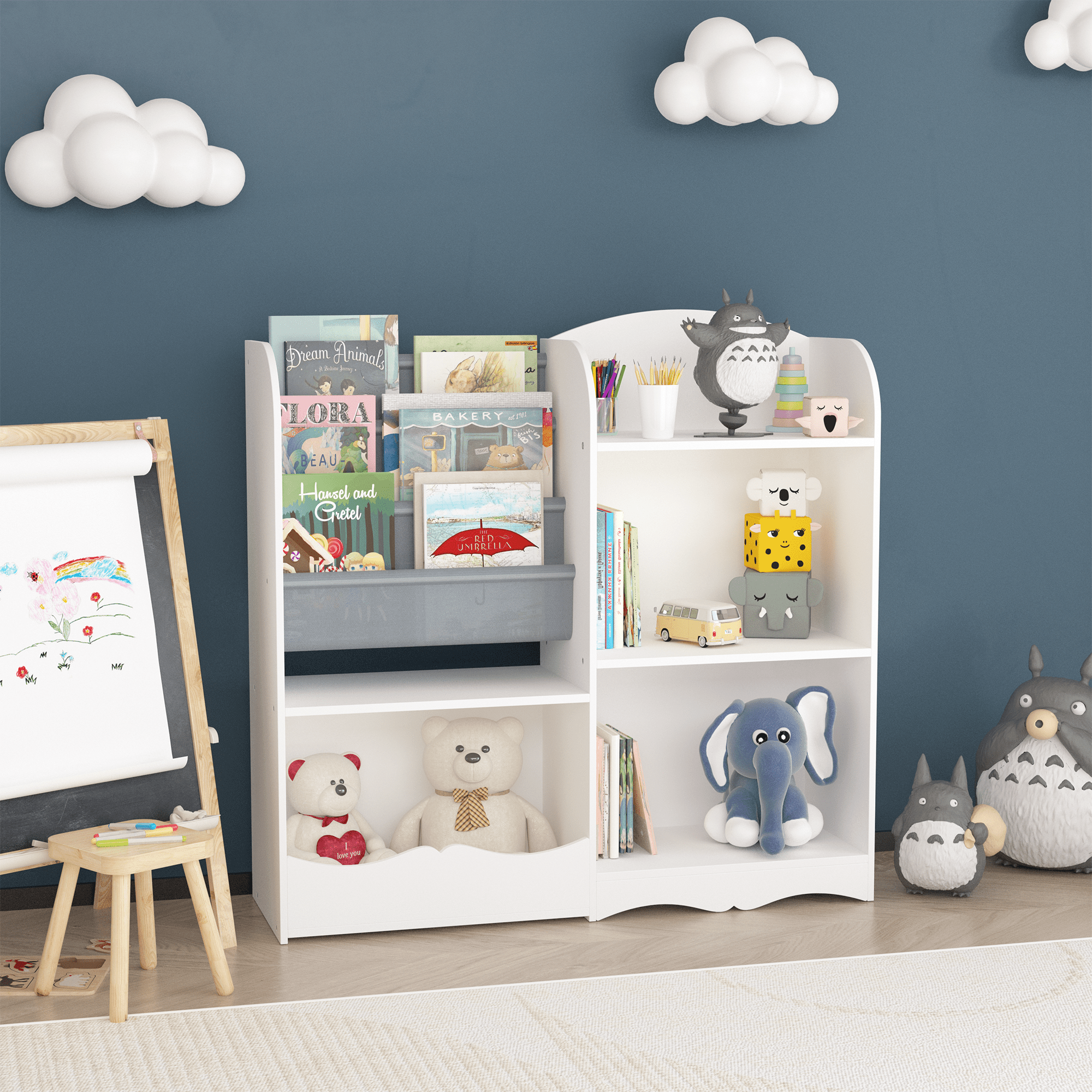 Bellemave® 3 Tier Kids Bookshelf and Toy Organizer - Bellemave