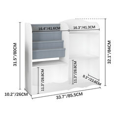 Bellemave® 3 Tier Kids Bookshelf and Toy Organizer - Bellemave