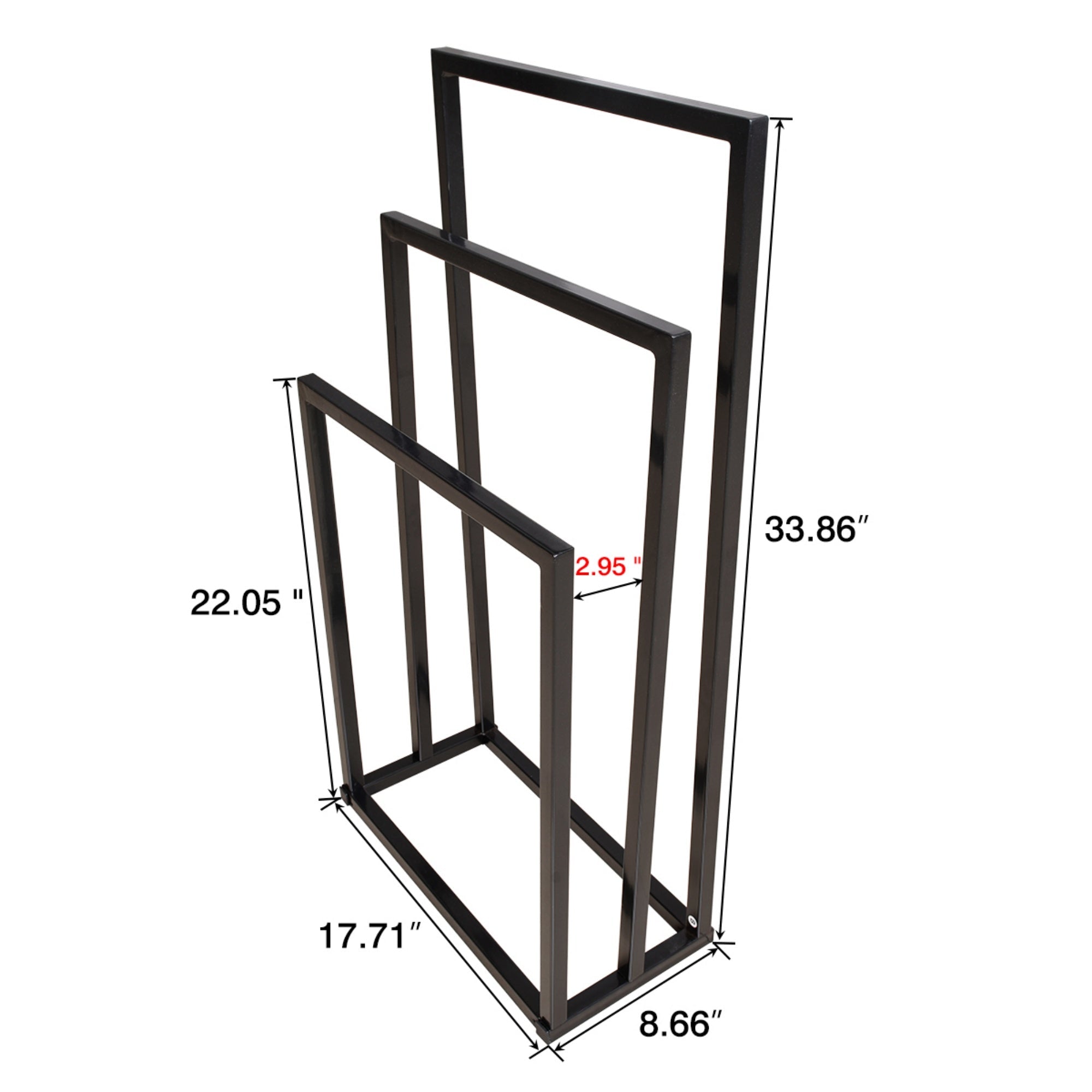 Bellemave® 3 - Tier Metal Towel Rack 3 Bars Freestanding Towel Holder Drying Shelf Stand Towel Bar Storage Ladder Bathroom Accessories Organizer Bath Storage,Hand Towel,Washcloth,Kitchen Cloth - Bellemave