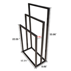 Bellemave® 3 - Tier Metal Towel Rack 3 Bars Freestanding Towel Holder Drying Shelf Stand Towel Bar Storage Ladder Bathroom Accessories Organizer Bath Storage,Hand Towel,Washcloth,Kitchen Cloth - Bellemave