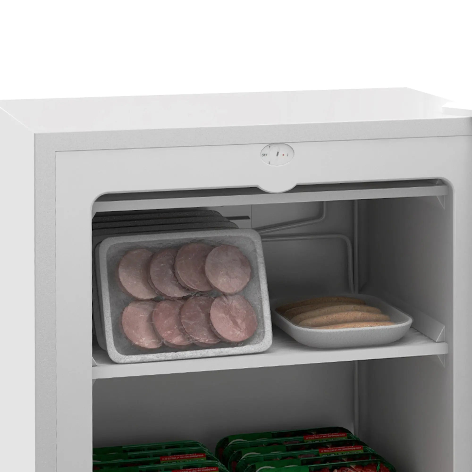 Bellemave® 3.0 Cubic Feet Compact Mini Freezer with Reversible Single Door and Adjustable Thermostat,White - Bellemave