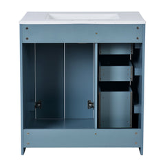 Bellemave® 30 inch Bathroom Vanity with Sink & Countertop,Solid Wood Frame Bathroom Cabinet with Sink,Modern Sink Storage Cabinet with 3 Drawers & Soft Closing Doors - Bellemave