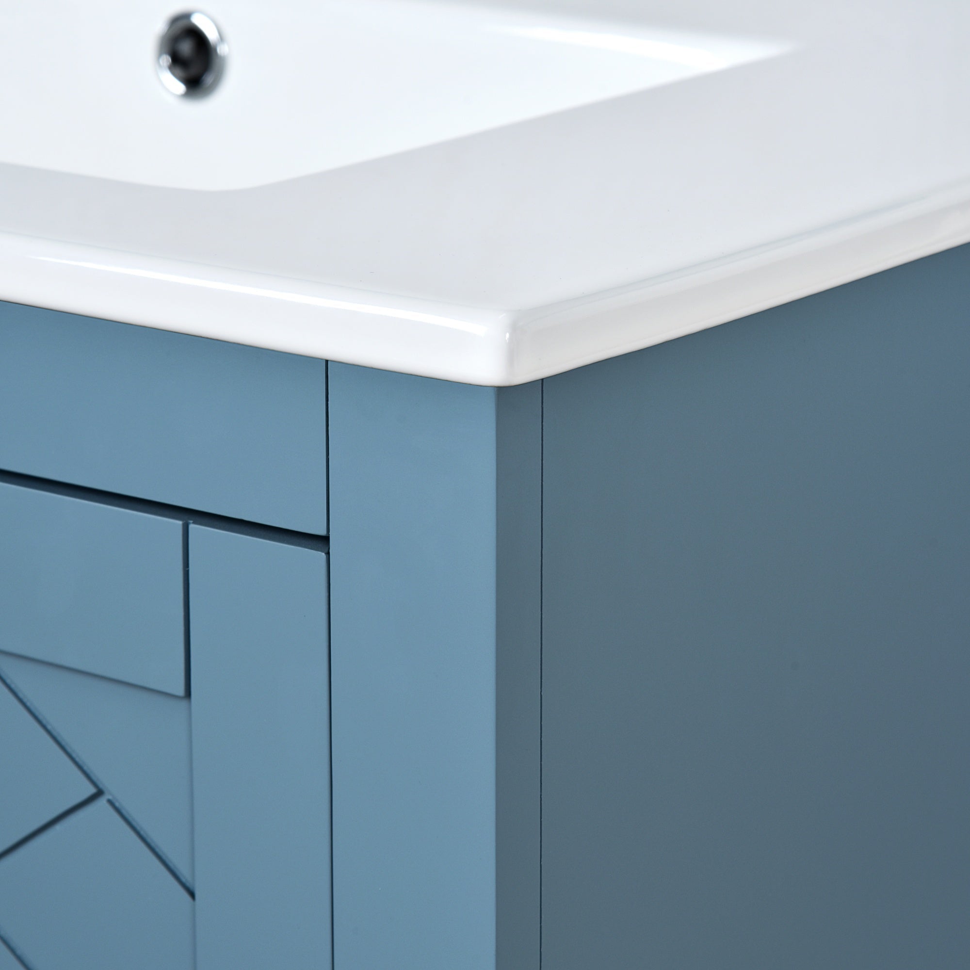 Bellemave® 30 inch Bathroom Vanity with Sink & Countertop,Solid Wood Frame Bathroom Cabinet with Sink,Modern Sink Storage Cabinet with 3 Drawers & Soft Closing Doors - Bellemave