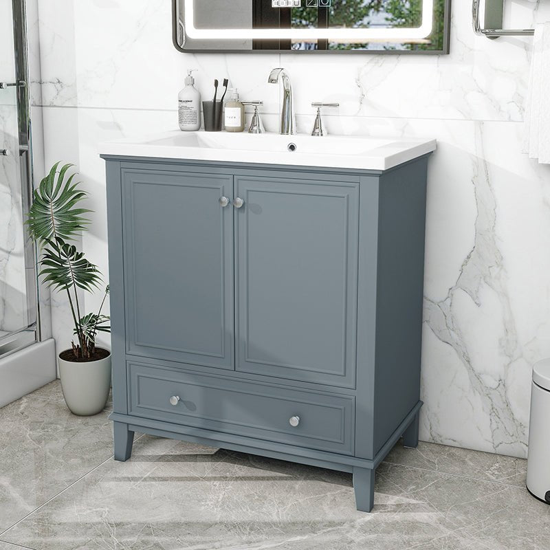 Bellemave® 30" Multi - functional Bathroom Vanity with Doors and Drawer - Bellemave