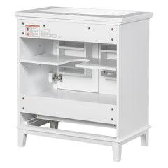 Bellemave® 30" Multi - functional Bathroom Vanity with Doors and Drawer - Bellemave