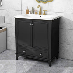 Bellemave® 30" Multi - functional Bathroom Vanity with Doors and Drawer - Bellemave