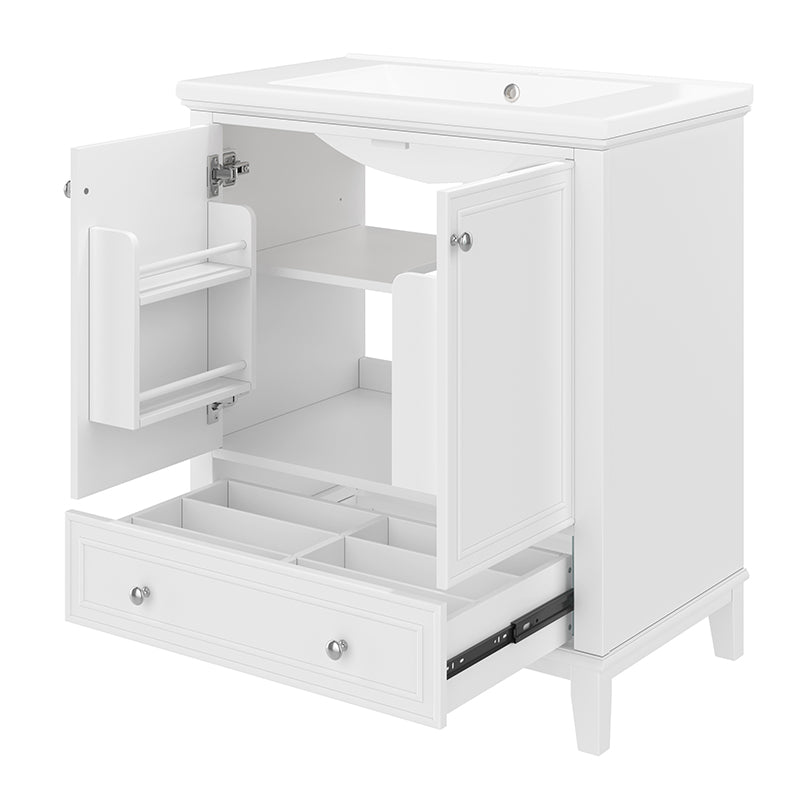 Bellemave® 30" Multi - functional Bathroom Vanity with Doors and Drawer - Bellemave