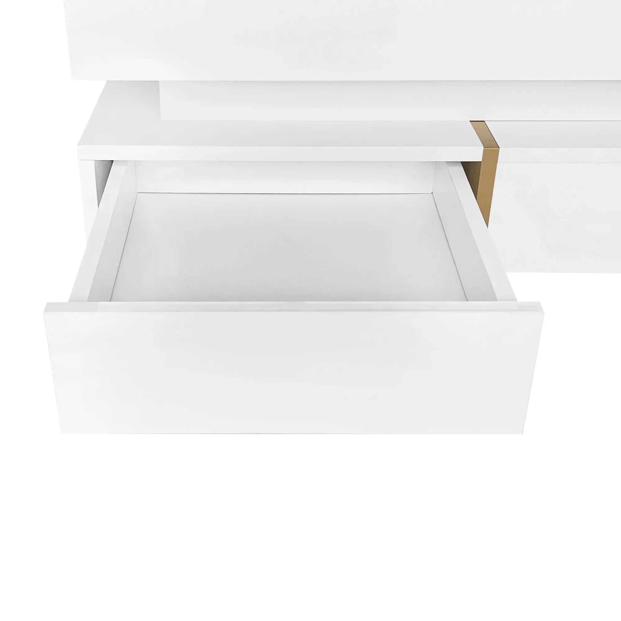 Bellemave® 31.5" Multi - Storage Square Cocktail Tea Table with 4 Drawers and Wood Grain Legs - Bellemave