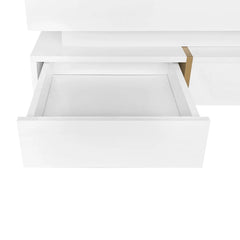 Bellemave® 31.5" Multi - Storage Square Cocktail Tea Table with 4 Drawers and Wood Grain Legs - Bellemave