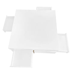 Bellemave® 31.5" Multi - Storage Square Cocktail Tea Table with 4 Drawers and Wood Grain Legs - Bellemave