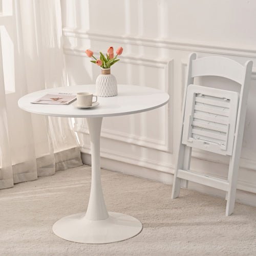 Bellemave® 31.5" Round Dining Table with Metal Base Pedestal Table - Bellemave