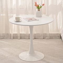 Bellemave® 31.5" Round Dining Table with Metal Base Pedestal Table - Bellemave