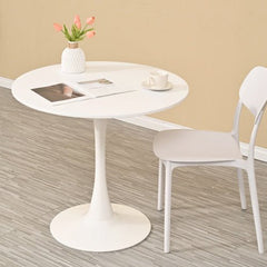 Bellemave® 31.5" Round Dining Table with Metal Base Pedestal Table - Bellemave