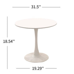 Bellemave® 31.5" Round Dining Table with Metal Base Pedestal Table - Bellemave