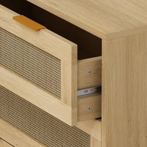 Bellemave® 31.50" 3 Drawers Rattan Storage Cabinet Rattan Drawer - Bellemave