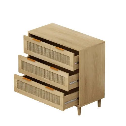 Bellemave® 31.50" 3 Drawers Rattan Storage Cabinet Rattan Drawer - Bellemave