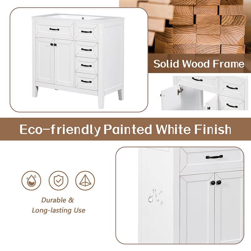 Bellemave® 36" Bathroom Vanity with Sink Combo and Drawers - Bellemave