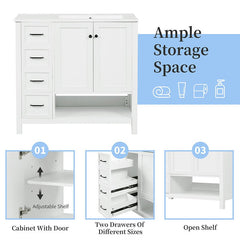 Bellemave® 36" Bathroom Vanity with Sink Top, Two Doors and Two Drawers - Bellemave