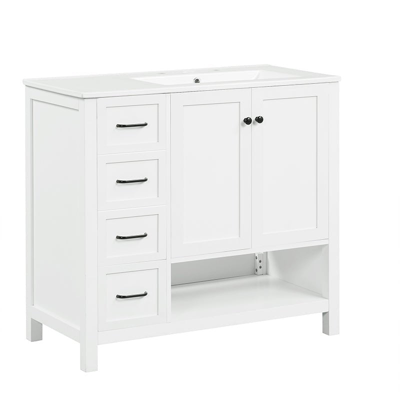 Bellemave® 36" Bathroom Vanity with Sink Top, Two Doors and Two Drawers - Bellemave