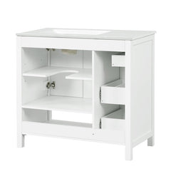 Bellemave® 36" Bathroom Vanity with Sink Top, Two Doors and Two Drawers - Bellemave