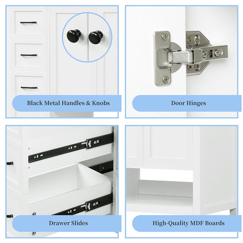 Bellemave® 36" Bathroom Vanity with Sink Top, Two Doors and Two Drawers - Bellemave