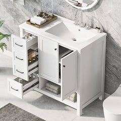 Bellemave® 36" Bathroom Vanity with Sink Top, Two Doors and Two Drawers - Bellemave