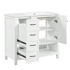 Bellemave® 36" Bathroom Vanity with Sink Top, Two Doors and Two Drawers - Bellemave
