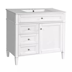 Bellemave® 36 Inch Bathroom Vanity with Sink, Modern Single Sink Bathroom Vanity Cabinet with Storage Drawers and Tip-Out Drawer - Bellemave