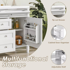 Bellemave® 36 Inch Bathroom Vanity with Sink, Modern Single Sink Bathroom Vanity Cabinet with Storage Drawers and Tip-Out Drawer - Bellemave