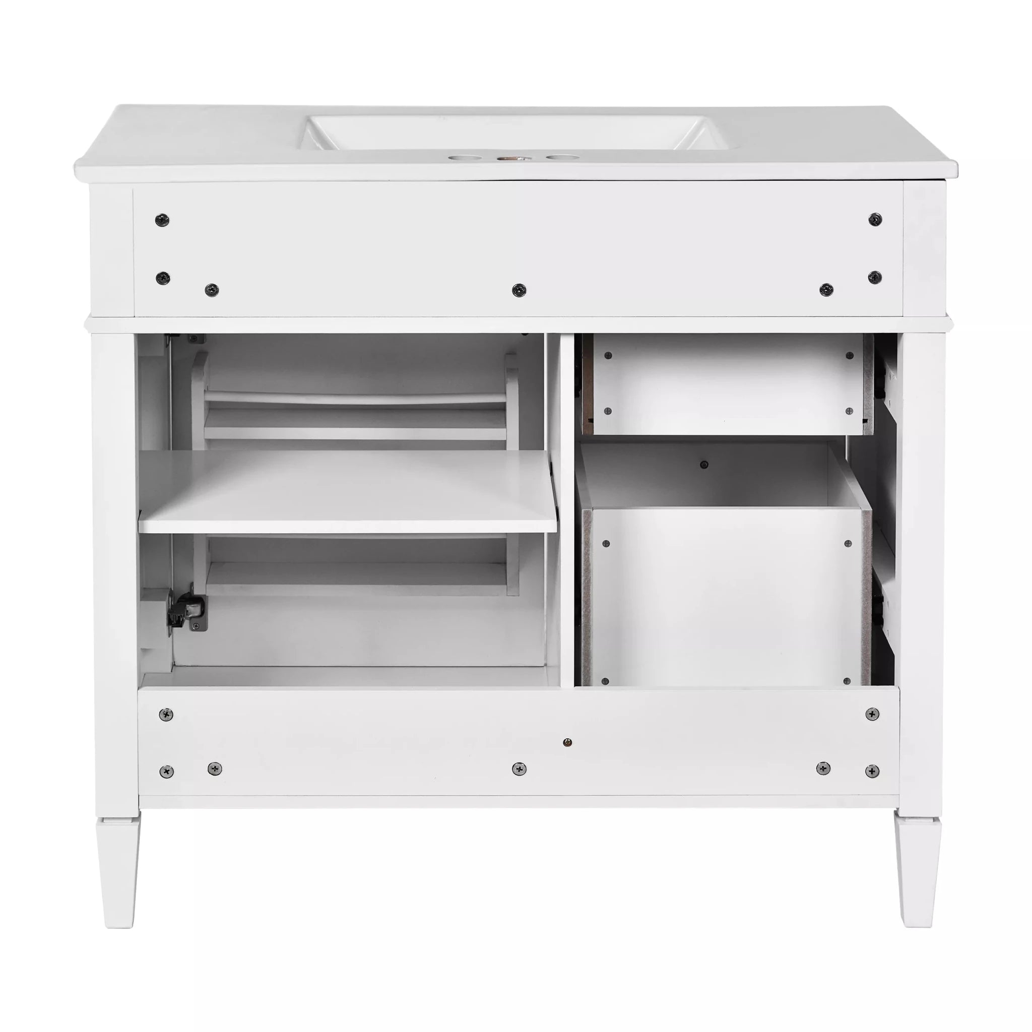 Bellemave® 36 Inch Bathroom Vanity with Sink, Modern Single Sink Bathroom Vanity Cabinet with Storage Drawers and Tip-Out Drawer - Bellemave