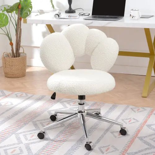 Bellemave® 360° Swivel Height Adjustable Teddy Fabric Swivel Chair - Bellemave