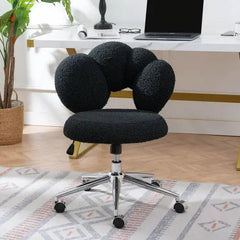 Bellemave® 360° Swivel Height Adjustable Teddy Fabric Swivel Chair - Bellemave