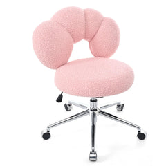 Bellemave® 360° Swivel Height Adjustable Teddy Fabric Swivel Chair - Bellemave