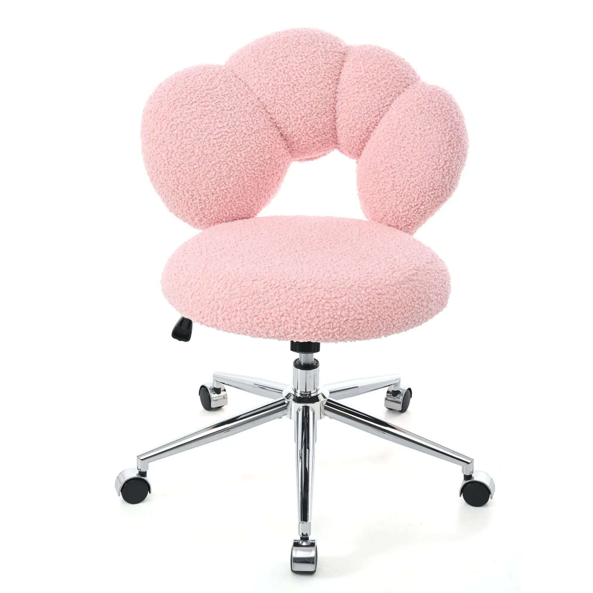 Bellemave® 360° Swivel Height Adjustable Teddy Fabric Swivel Chair - Bellemave