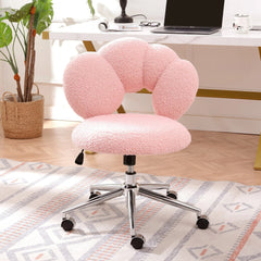 Bellemave® 360° Swivel Height Adjustable Teddy Fabric Swivel Chair - Bellemave
