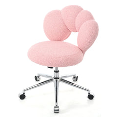 Bellemave® 360° Swivel Height Adjustable Teddy Fabric Swivel Chair - Bellemave