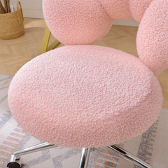 Bellemave® 360° Swivel Height Adjustable Teddy Fabric Swivel Chair - Bellemave