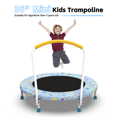 Bellemave® 36inch Mini Trampoline for Kids Ages 1 - 6 Indoor Outdoor Trampoline with Handle - Bellemave