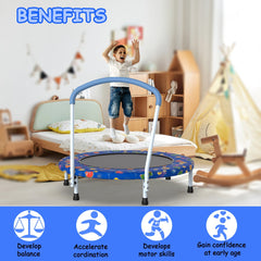Bellemave® 36inch Mini Trampoline for Kids Ages 1 - 6 Indoor Outdoor Trampoline with Handle - Bellemave