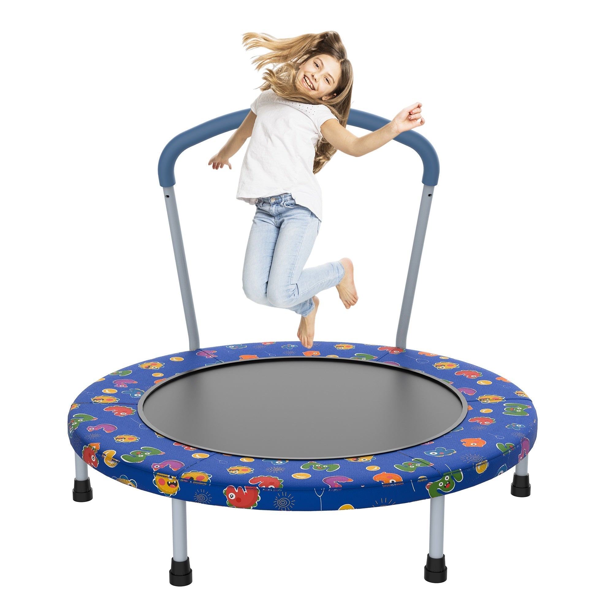 Bellemave® 36inch Mini Trampoline for Kids Ages 1 - 6 Indoor Outdoor Trampoline with Handle - Bellemave