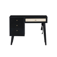 Bellemave® 39" Retro Bohemian Style Wooden Makeup Vanity Set with Charging Plug USB Port and Stool - Bellemave